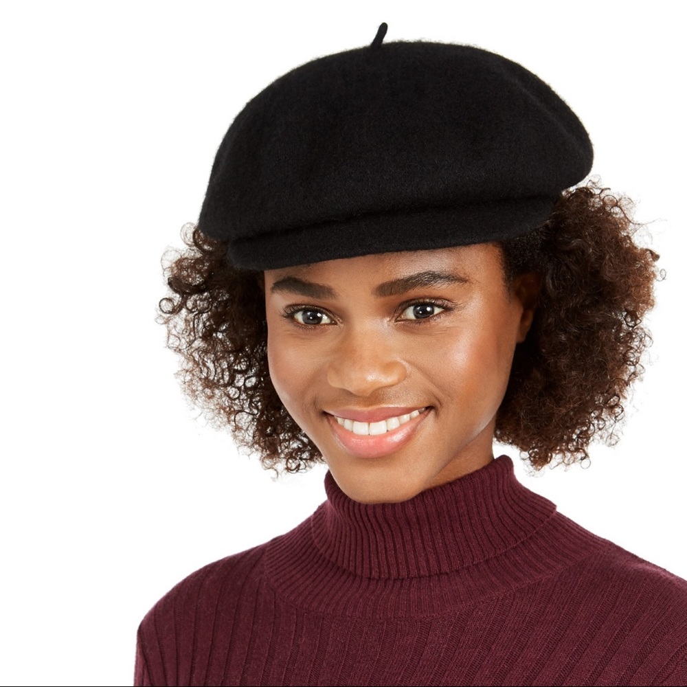 Nine West Wool Knit Newsboy Hat